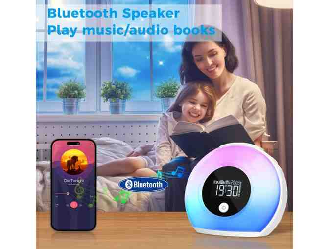 Alarm Clock with Bluetooth Speaker and Night Light