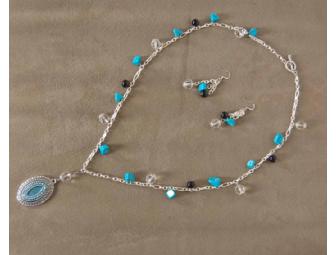 Turquoise and Onyx Jewelry Set