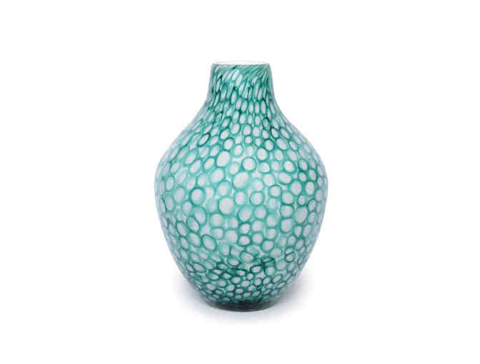 Mod Ring Vase in Teal Blue