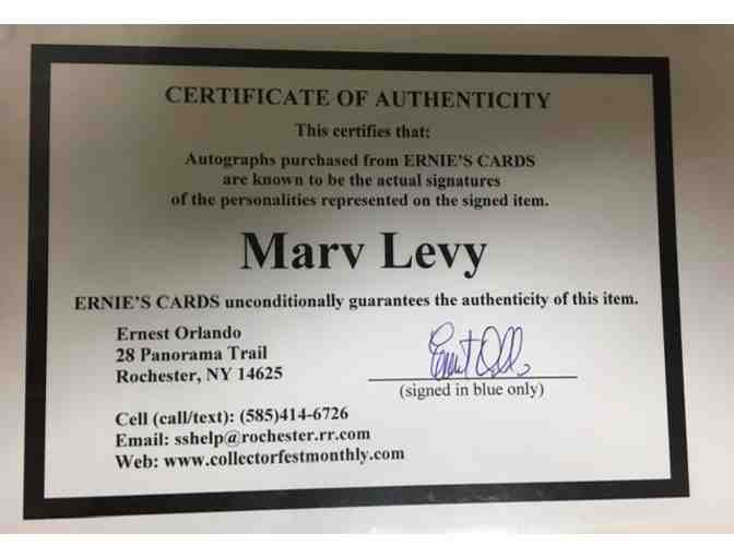 Marv Levy Autographed Photo