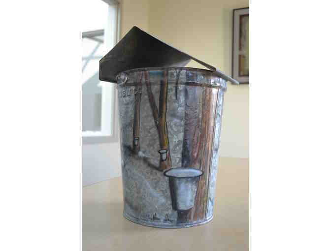 Waterfountain Sap Bucket by Local Artist Ron Hernandez