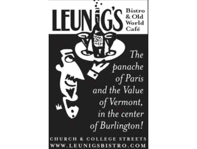 Lunch or brunch for two at Leunig's Bistro