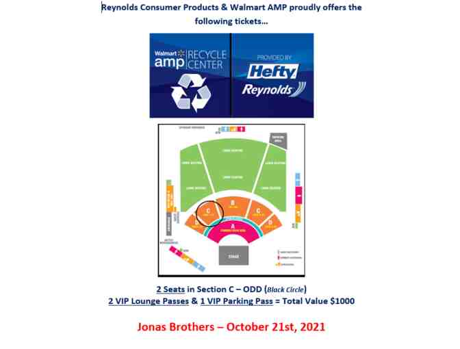 Wal-Mart AMP Tickets to Jonas Brothers + Walk Ons - Photo 1