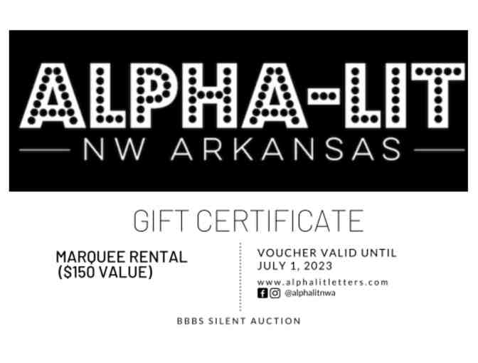 Alpha Lit NWA Gift Certificate