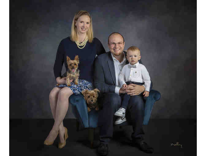 Signature studio session for a family and a 14' Realism portrait from Mallory Portraits