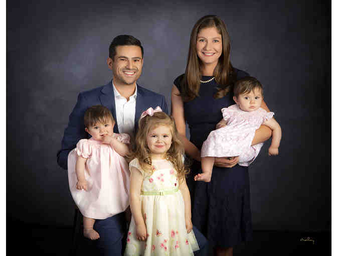 Signature studio session for a family and a 14' Realism portrait from Mallory Portraits
