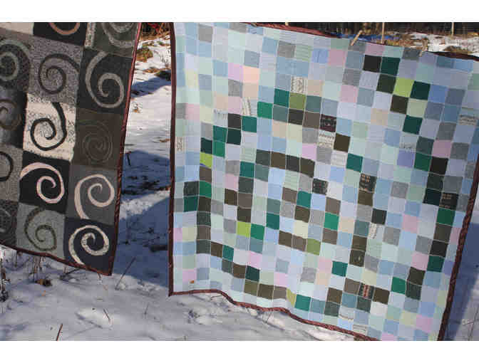 Pixelated Spiral throw from Crispina