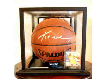 Kobe Bryant Autographed Basketball in Display Case