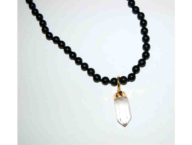Black Onyx and Crystal Necklace by Stephanie Iverson