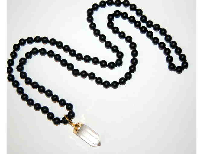 #2 Black Onyx and Crystal Necklace by Stephanie Iverson