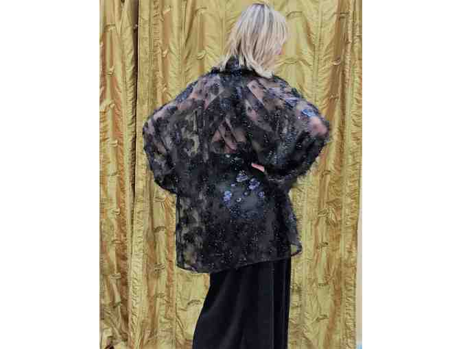 Delicate, elegant, Maria Pinto black wrap/jacket