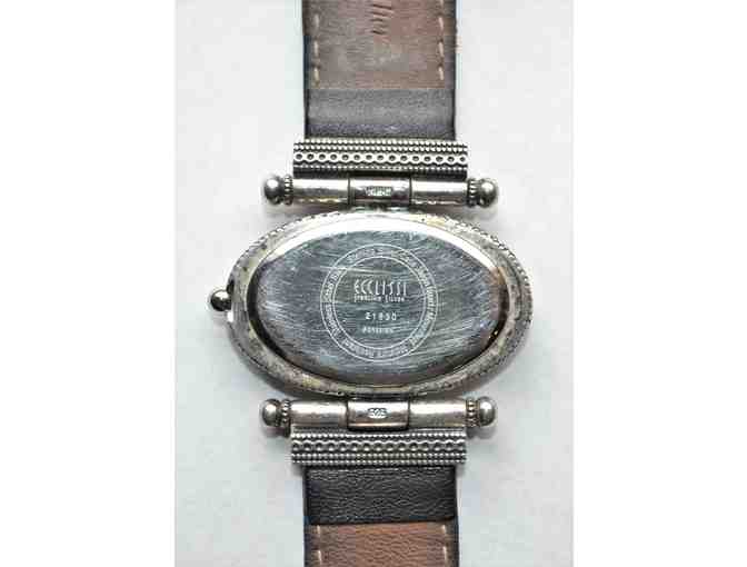 Ecclissi Sterling Silver Oval Ladies Wrist Watch - Vintage Style