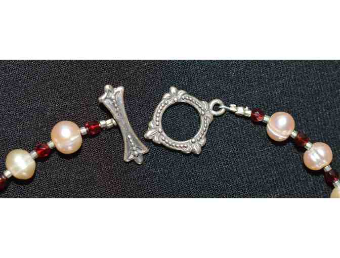 Fresh Water Pearl and Garnet Necklace