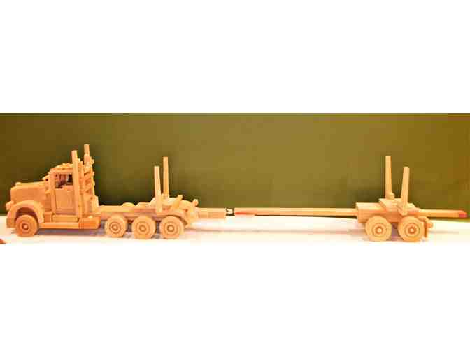 Hand-made Wooden Toy Logging Truck