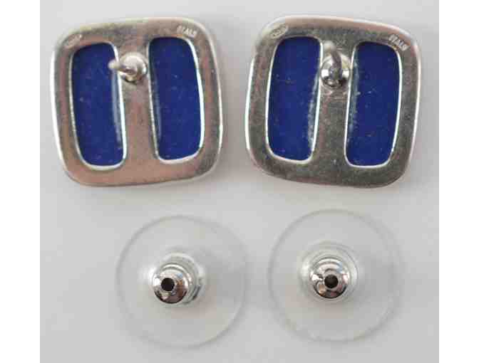 Lapis Lazuli and Sterling Silver Earrings - Italian