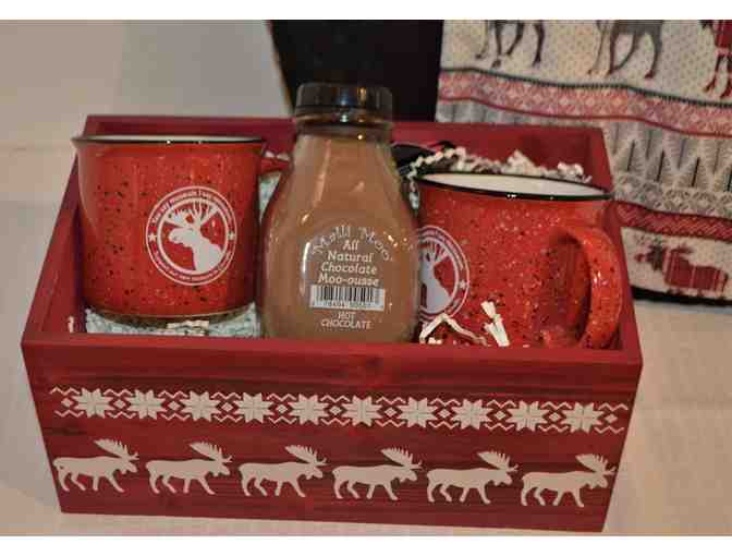 Handcrafted Moose Tote and Hot Chocolate Moose Cocoa Collection