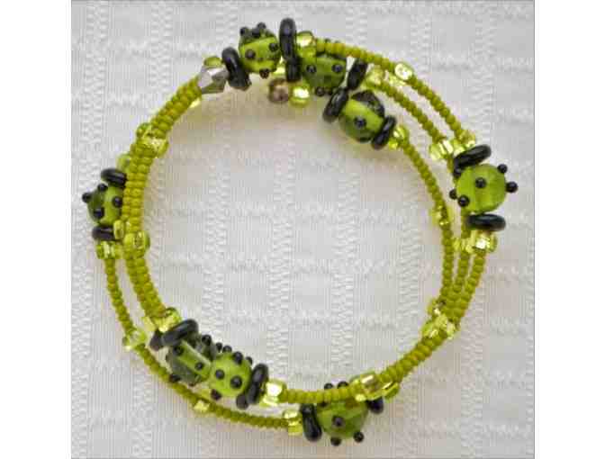 Bracelet: Glass Memory Wire Bracelet