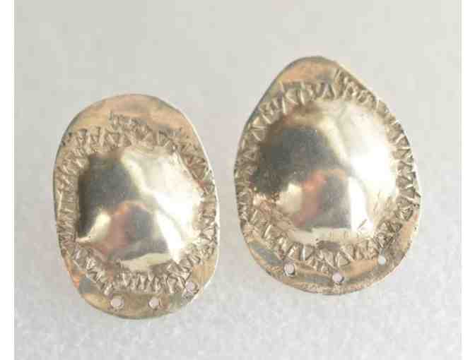 Navaho Sterling Silver Post Shield Earrings