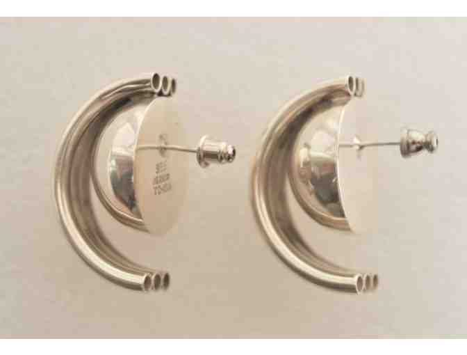 Large Taxco Sterling Silver Earrings