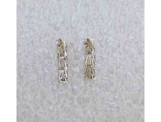 Silver Vertical Articulated Earrings