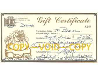 $50 Gift Certificates from Riley's & Riley's black sports vest