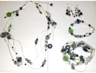 Handmade Jewely Set - Necklace, Bracelets, Earrings