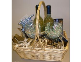 Heron Hill Eclipse White Wine Basket for 2