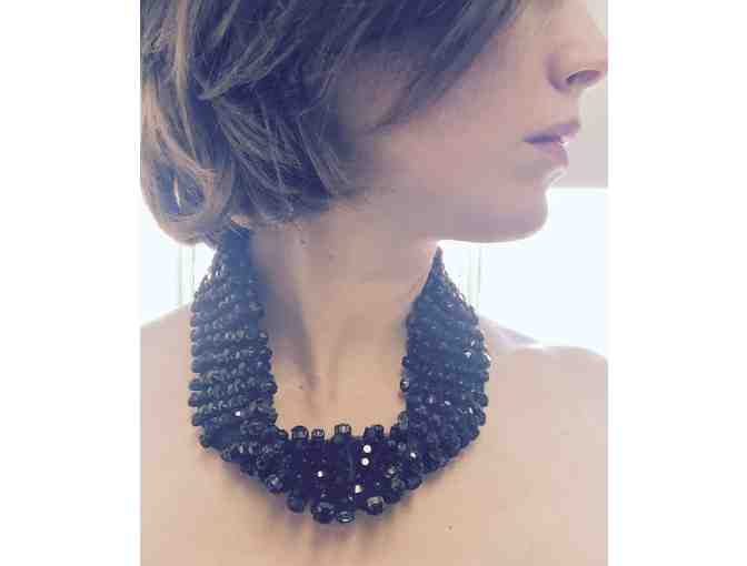 Vera Wang - Jet Black Crystal Collar Necklace