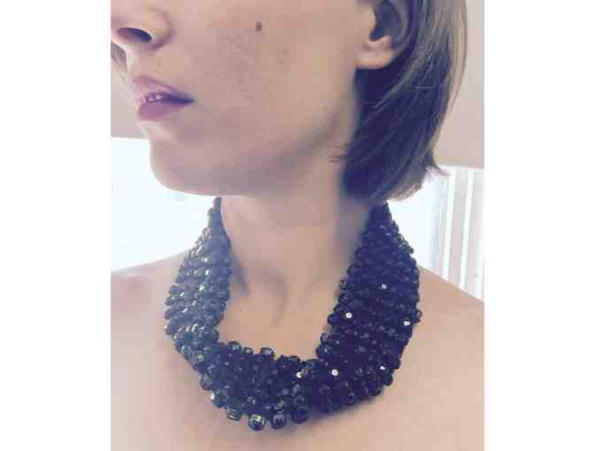 Vera Wang - Jet Black Crystal Collar Necklace