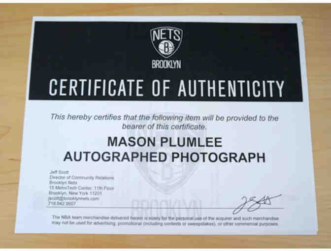 Mason Plumlee Autograph & Nets Cap
