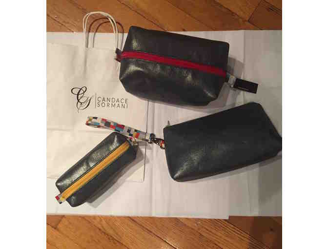 Candace Sormani Three Piece Makeup and Toiletry Bag Set