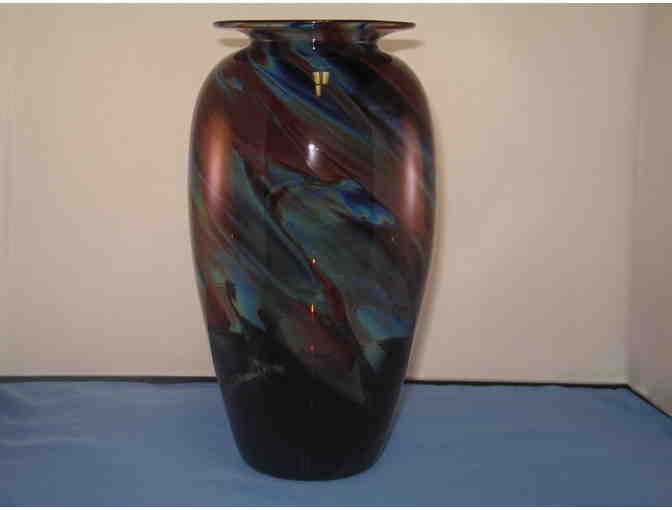 Hand Blown 'Chalcedony Vase' by Art of Fire Contemporary Glass Studio