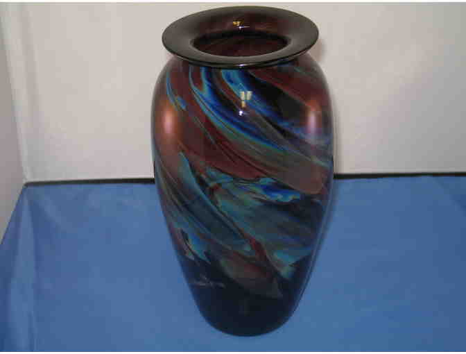 Hand Blown 'Chalcedony Vase' by Art of Fire Contemporary Glass Studio
