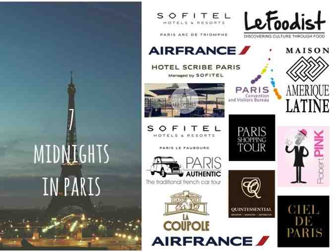 7 Midnights in Paris- Travel package for 2 (airfare, hotels, restaurants and activities)