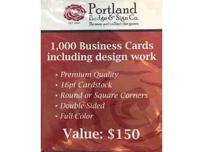 1000 Business Cards including Design Work