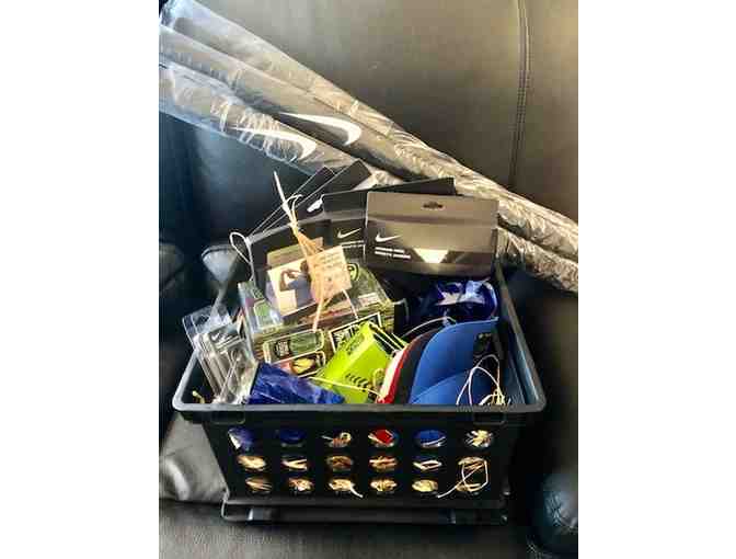 Golftec Evaluation and Crate of Golf Goods