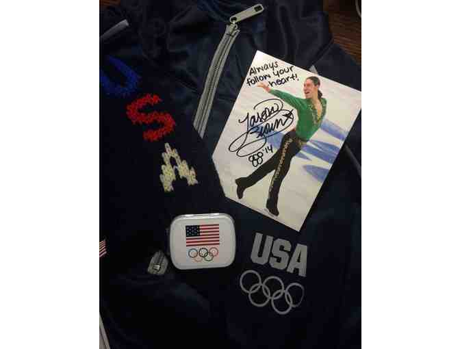 Autographed Photo Olympic Bronze Medalist Jason Brown and Official Team USA Olympic Gear