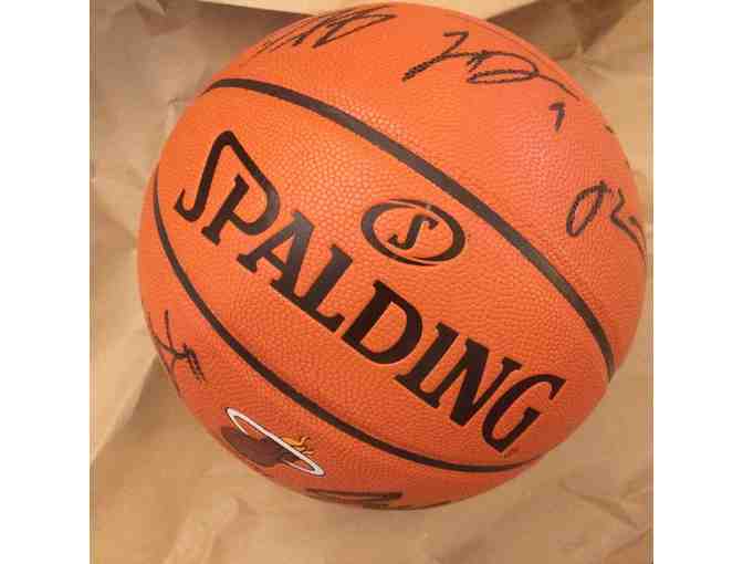 Miami HEAT Autographed Dwyane Wade Jersey and Miami HEAT Team Signed Basketball