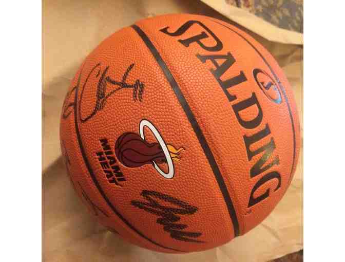 Miami HEAT Autographed Dwyane Wade Jersey and Miami HEAT Team Signed Basketball