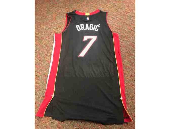 Miami HEAT Autographed Goran Dragic Jersey and Miami HEAT Team Signed Basketball