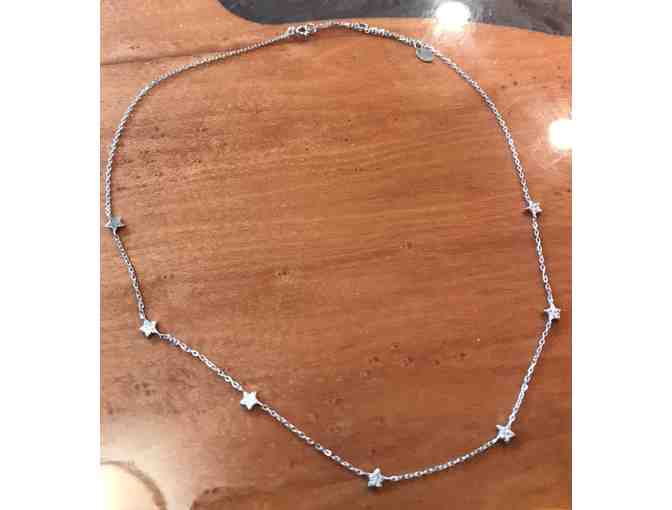 Shelly Becker Designs Silver Necklace with Diamond Stars