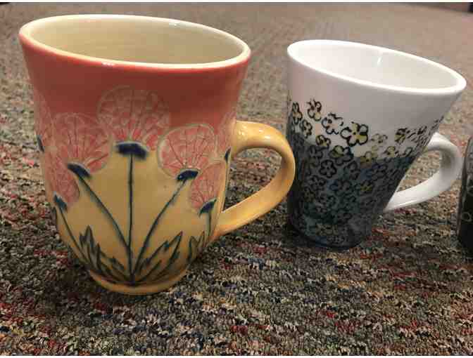 One-of-a-kind Handmade Set of 4 Mugs - Made by Beber Parent and Artist-in-Residence!