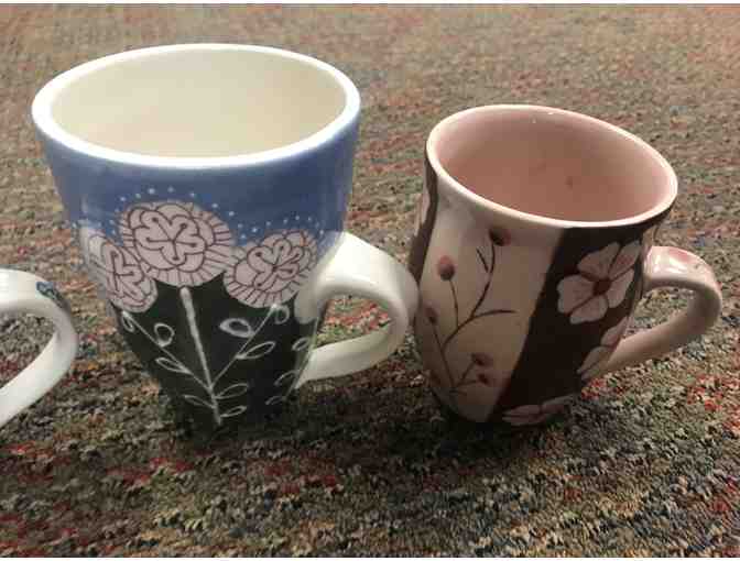 One-of-a-kind Handmade Set of 4 Mugs - Made by Beber Parent and Artist-in-Residence!