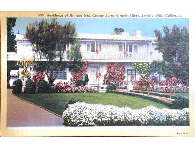 2 1910-1940 Postcards Movie Star Homes Hollywood, California