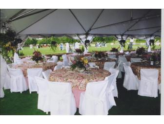 Table for 8 in the VIP tent at the Empire State Grand Prix