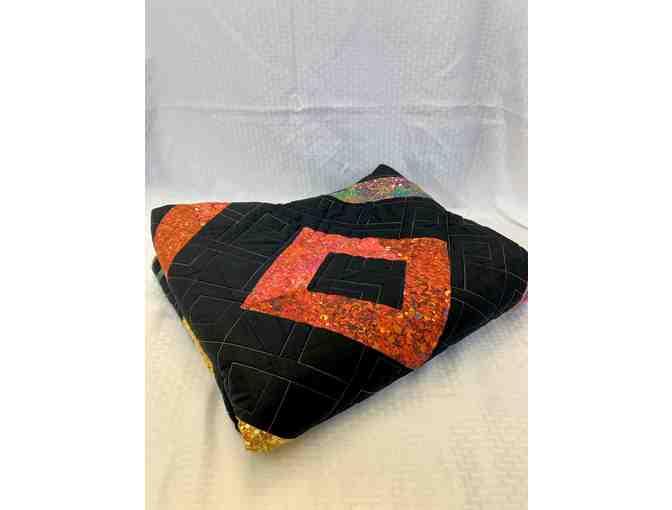 Handmade Quilt entitled 'Diamond Dance' by Kristine's Tapestries and Mosaics