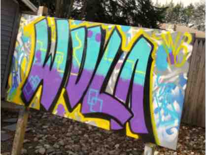 Personalized Graffiti Artwork by local artist *WALAH*