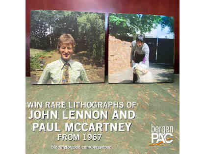 A Pair of Rare Lithographs of John Lennon and Paul McCartney from 1967