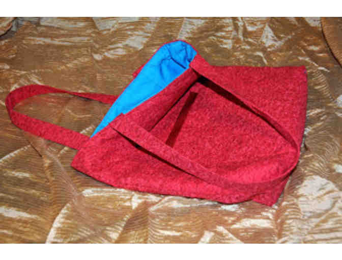 Clothware and Handmade Blue and Red Tote