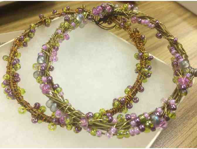 Handmade set of two bangles and one hour jewelry consultation or bangle-making tutorial